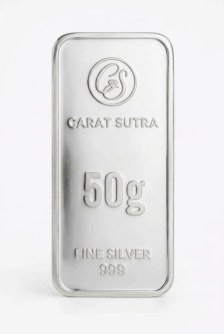 999 Purity 50g Denomination Silver Bar CSPL999P50G, with Assayer Code
