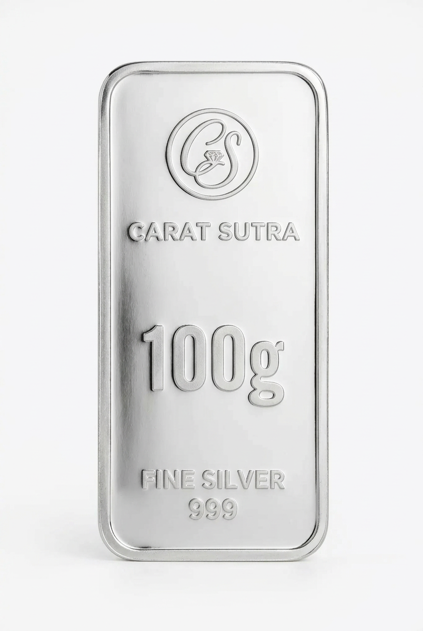 999 Purity 100g Denomination Silver Bar CSPL999P100G, with Assayer Code