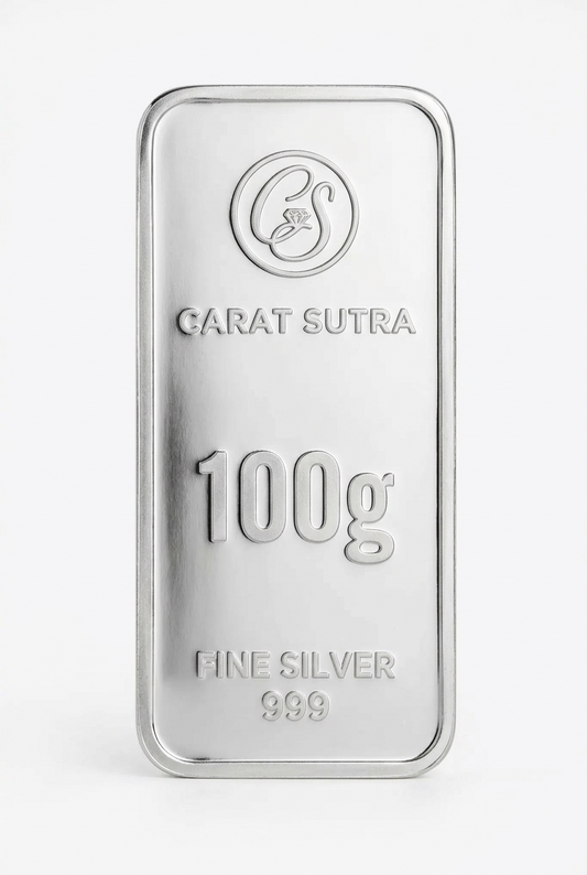 999 Purity 100g Denomination Silver Bar CSPL999P100G, with Assayer Code