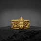 22k Micron Gold Plated, Unique Designed Solid 3D Hanuman Face Band Ring | 925 Sterling Silver