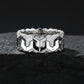 Classic Armour Silver Band | 925 Sterling Silver Ring, studded with Swarovski stones | With Certificate of Authenticity and 925 Hallmark - caratsutra