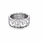 Classic Armour Silver Band | 925 Sterling Silver Ring, studded with Swarovski stones | With Certificate of Authenticity and 925 Hallmark - caratsutra