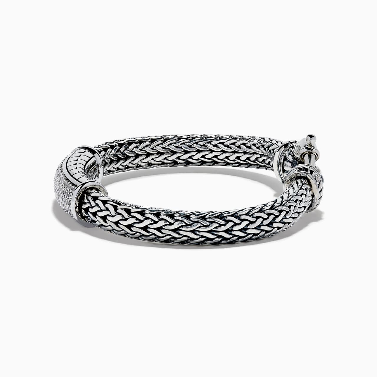 13mm Chain Bracelet with white zirconia | 925 Sterling Silver Bracelet | Men's Jewelry | With Certificate of Authenticity and 925 Hallmark - caratsutra