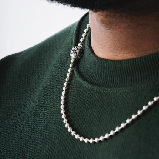 RARE PRINCE by CARAT SUTRA | 4mm Tortoise Ball Chain | 925 Sterling Silver Chain | With Certificate of Authenticity and 925 Hallmark - caratsutra