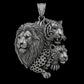 Unique Designed Lion - Tiger - Leopard Pendant for Men | 925 Sterling Silver Oxidized Pendant | Men's Jewelry | With Certificate of Authenticity and 925 Hallmark - caratsutra