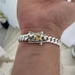 12mm Wide Solid Miami Cuban Link Bracelet with Yellow Citrine stone lock | 925 Sterling Silver Bracelet | Men's Jewelry - caratsutra
