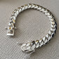 12mm Wide Solid Miami Cuban Link Bracelet with Yellow Citrine stone lock | 925 Sterling Silver Bracelet | Men's Jewelry - caratsutra