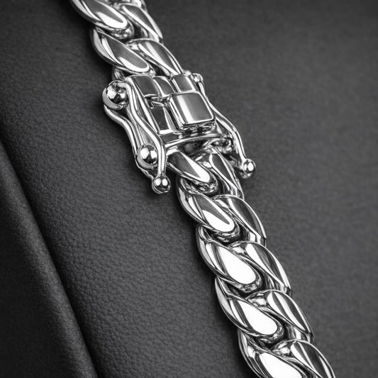 10mm Wide Solid Figaro-Cuban Link Chain |925 Sterling Silver Chain | Men's Jewelry | With Certificate of Authenticity and 925 Hallmark - caratsutra