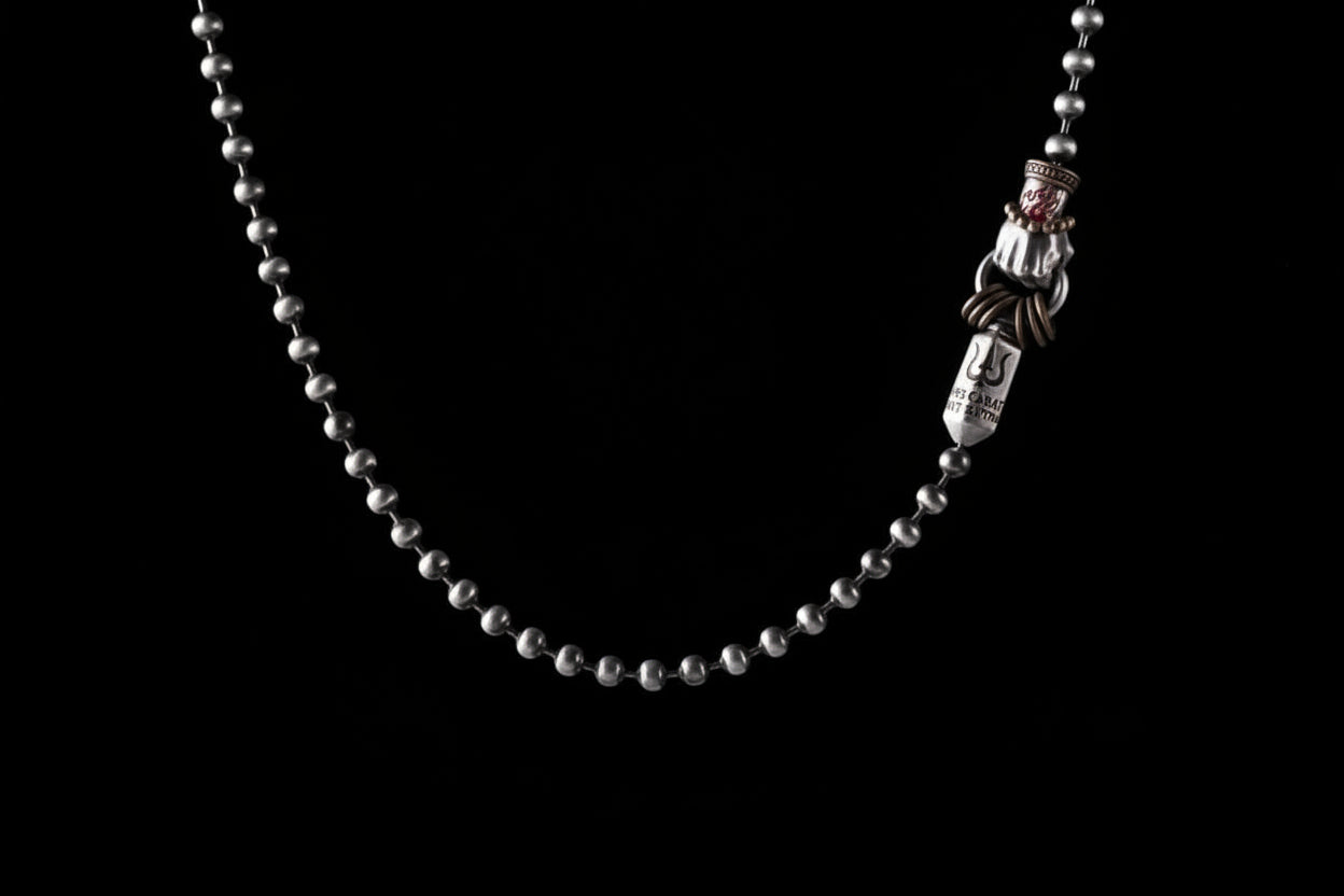 4mm Talisman Fist lock Ball Chain | 925 Sterling Silver Chain | With Certificate of Authenticity and 925 Hallmark (Copy) - caratsutra