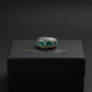 Hand-Engraved Original Emerald Silver Band | 925 Sterling Silver Ring | With Certificate of Authenticity and 925 Hallmark