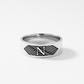 4mm wide Name Initials Classic Band Ring for Men, Glossy Finish, Sterling Silver 925 Ring | Jewellery for Men| With Certificate of Authenticity and 925 Hallmark - caratsutra