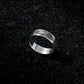 4mm wide Name Initials Classic Band Ring for Men, Glossy Finish, Sterling Silver 925 Ring | Jewellery for Men| With Certificate of Authenticity and 925 Hallmark - caratsutra