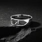 4mm wide Name Initials Classic Band Ring for Men, Glossy Finish, Sterling Silver 925 Ring | Jewellery for Men| With Certificate of Authenticity and 925 Hallmark - caratsutra