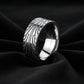 4mm wide Tyre Tread Band Ring, Brush Matt-Finish, Sterling Silver 925 Ring | Jewellery for Men| With Certificate of Authenticity and 925 Hallmark - caratsutra