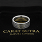 4mm wide Tyre Tread Band Ring, Brush Matt-Finish, Sterling Silver 925 Ring | Jewellery for Men| With Certificate of Authenticity and 925 Hallmark - caratsutra