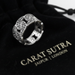 6mm wide Iced Out Cuban link Band Ring for Men, Sterling Silver 925 Ring | Jewellery for Men| With Certificate of Authenticity and 925 Hallmark - caratsutra