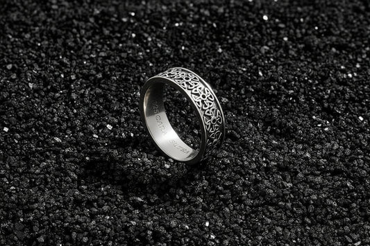 4mm wide Wheel designed Band Ring, Brush Matt-Finish, Sterling Silver 925 Ring | Jewellery for Men| With Certificate of Authenticity and 925 Hallmark - caratsutra