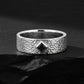 4mm wide Hammered Classic Band Ring for Men, Brush Matt-Finish, Sterling Silver 925 Ring | Jewellery for Men| With Certificate of Authenticity and 925 Hallmark - caratsutra