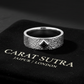 4mm wide Hammered Classic Band Ring for Men, Brush Matt-Finish, Sterling Silver 925 Ring | Jewellery for Men| With Certificate of Authenticity and 925 Hallmark - caratsutra