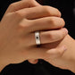 4mm wide Hammered Classic Band Ring for Men, Brush Matt-Finish, Sterling Silver 925 Ring | Jewellery for Men| With Certificate of Authenticity and 925 Hallmark - caratsutra