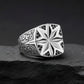 Star Hand-Engraved Ring for Men, Brush Matt-Finish, Sterling Silver 925 Ring | Jewellery for Men| With Certificate of Authenticity and 925 Hallmark - caratsutra