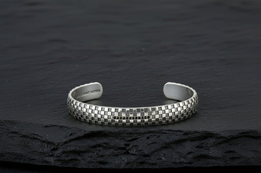RARE PRINCE by CARAT SUTRA | Adjustable Modern Style Bangle/kadaa/Handcuff | 925 Sterling Silver Bracelet | With Certificate of Authenticity and 925 Hallmark - caratsutra