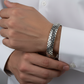 RARE PRINCE by CARAT SUTRA | Adjustable Modern Style Bangle/kadaa/Handcuff | 925 Sterling Silver Bracelet | With Certificate of Authenticity and 925 Hallmark - caratsutra
