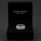 6mm wide Cuban Band Ring for Men, Sterling Silver 925 Ring | With Certificate of Authenticity and 925 Hallmark - caratsutra