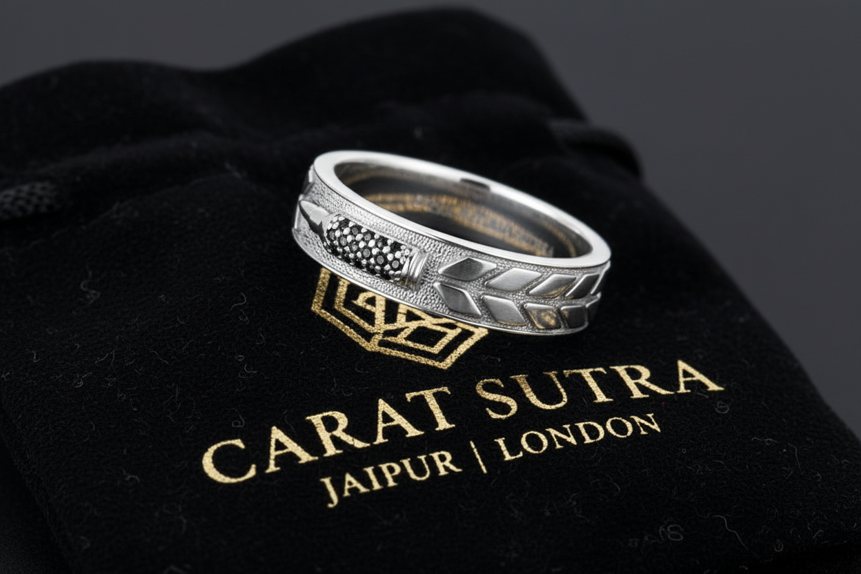 4mm wide Bullet Band Ring, Brush Matt-Finish, Sterling Silver 925 Ring | Jewellery for Men| With Certificate of Authenticity and 925 Hallmark - caratsutra