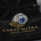 Double Faced Lion Ring with Original Blue Sapphire Stone | 925 Sterling Silver Oxidized Ring |  With Certificate of Authenticity and 925 Hallmark - caratsutra