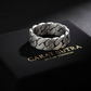 5mm wide Matt Finish Cuban link Band Ring, Sterling Silver 925 Ring | With Certificate of Authenticity and 925 Hallmark - caratsutra