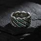 6mm wide, Emerald Iced Out Cuban link Band Ring for Men, Sterling Silver 925 Ring | With Certificate of Authenticity and 925 Hallmark - caratsutra