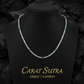 Solid 6mm Byzantine Link Chain, studded with Green Zircon baguette cut | 925 Sterling Silver Chain | With Certificate of Authenticity and 925 Hallmark - caratsutra