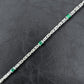 Solid 8mm Byzantine Link Chain, studded with Green Zircon baguette cut | 925 Sterling Silver Chain | With Certificate of Authenticity and 925 Hallmark - caratsutra
