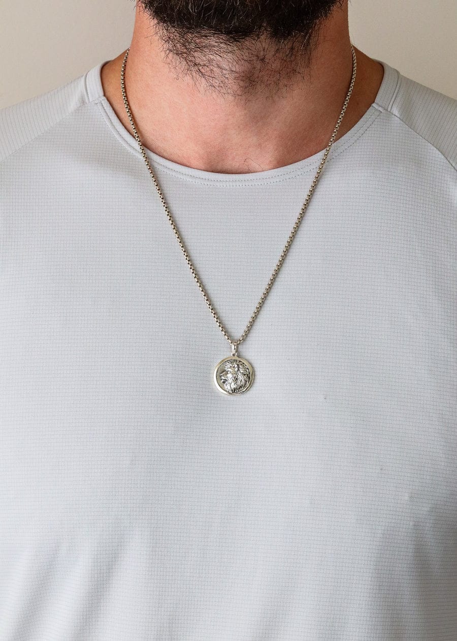 Unique Lion Pendant for Men | 925 Sterling Silver Oxidized Pendant | With Certificate of Authenticity and 925 Hallmark - caratsutra