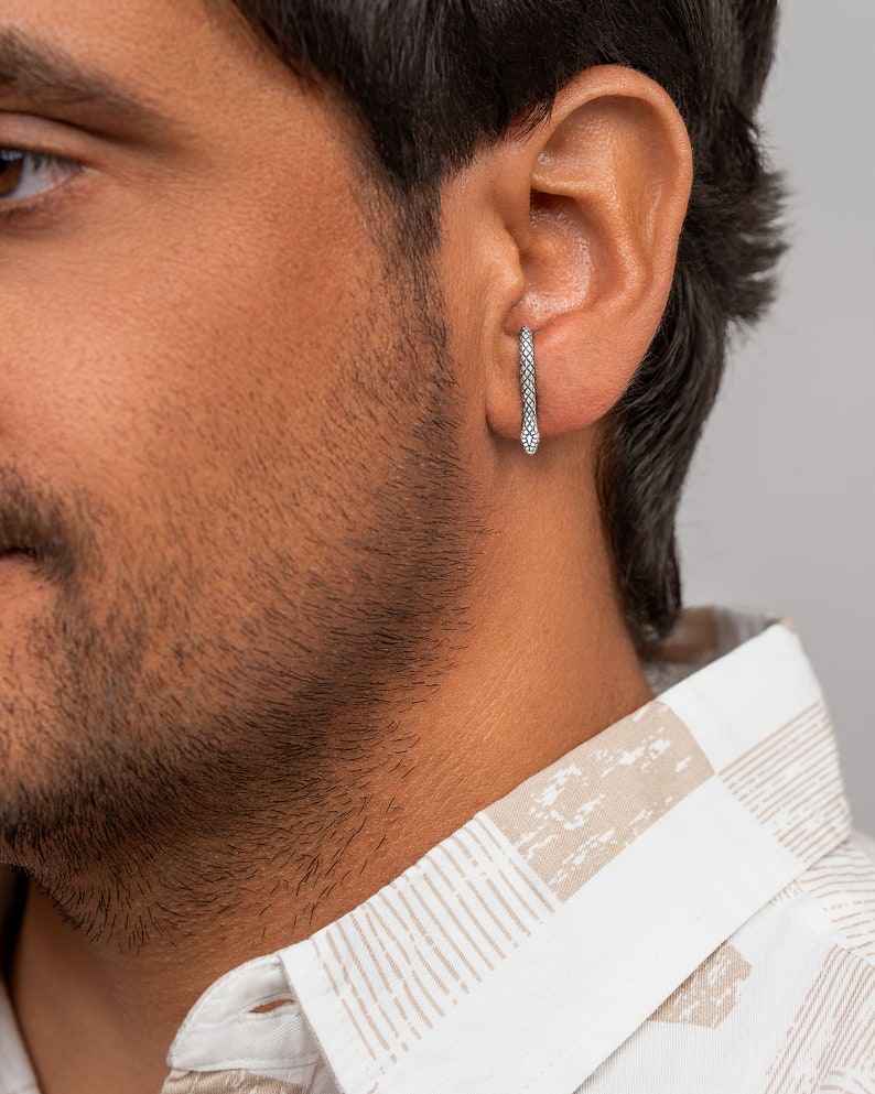 Unisex Antique finish snake Earrings | With Certificate of Authenticity and 925 Hallmark - caratsutra