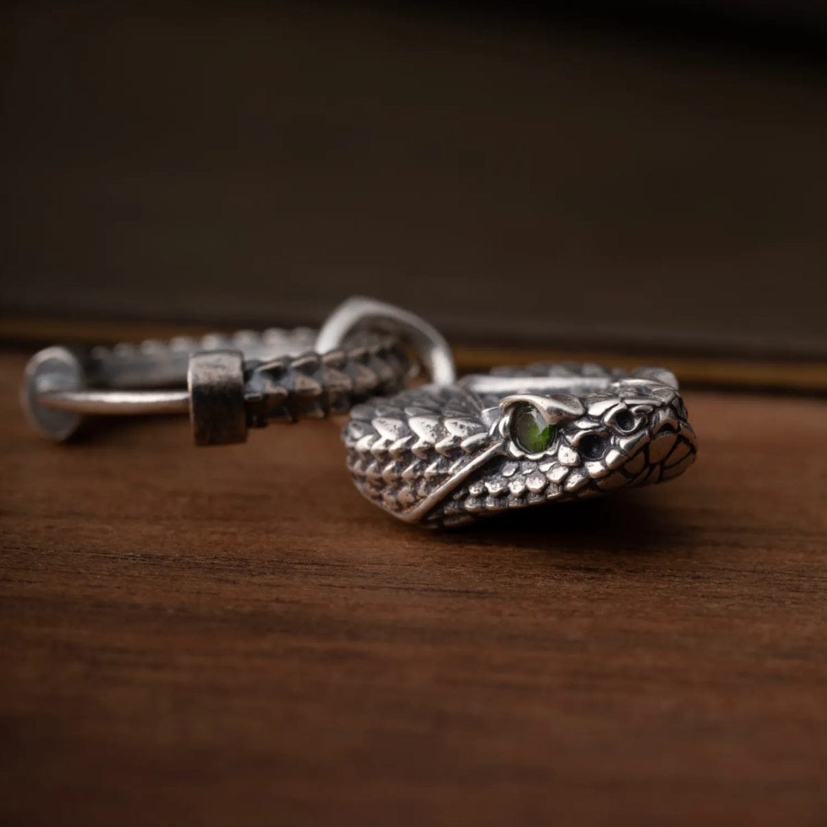 Unisex Antique finish 3D Rattlesnake Earrings | With Certificate of Authenticity and 925 Hallmark - caratsutra