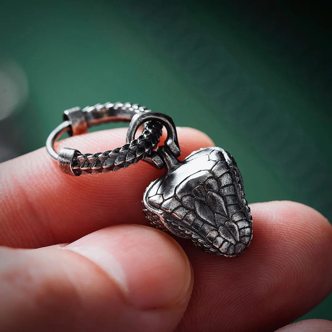 Unisex Antique finish 3D Rattlesnake Earrings | With Certificate of Authenticity and 925 Hallmark - caratsutra