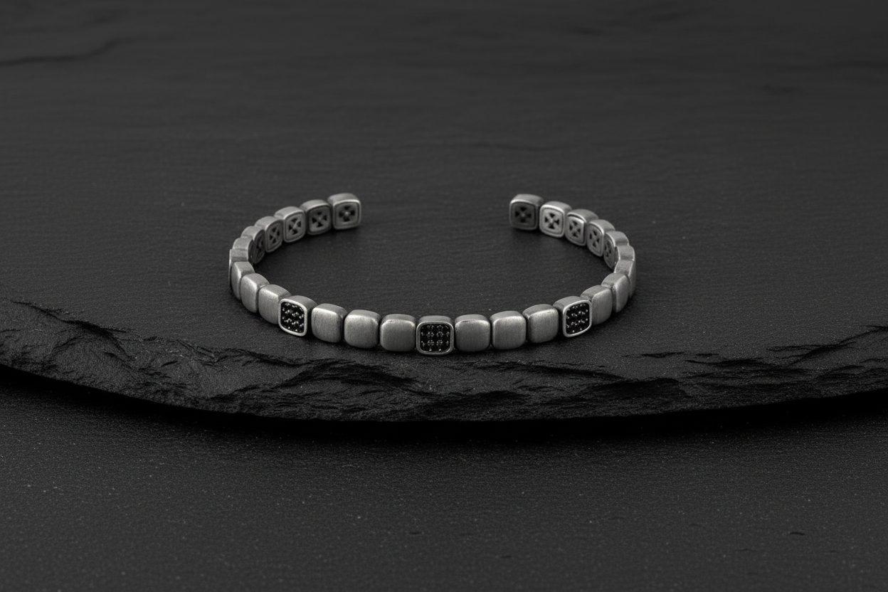 Square Adjustable Cuff Style Bangle/kadaa/Handcuff | 925 Sterling Silver Bracelet | With Certificate of Authenticity and 925 Hallmark - caratsutra