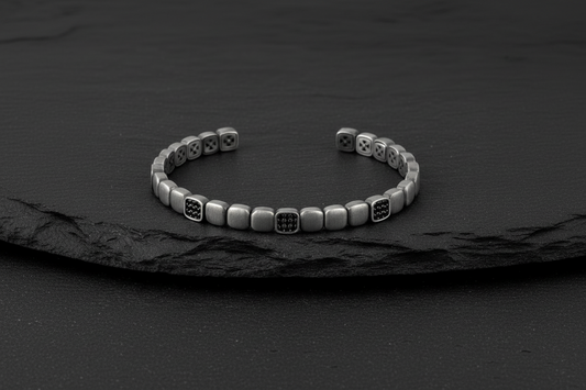 Square Adjustable Cuff Style Bangle/kadaa/Handcuff | 925 Sterling Silver Bracelet | With Certificate of Authenticity and 925 Hallmark - caratsutra