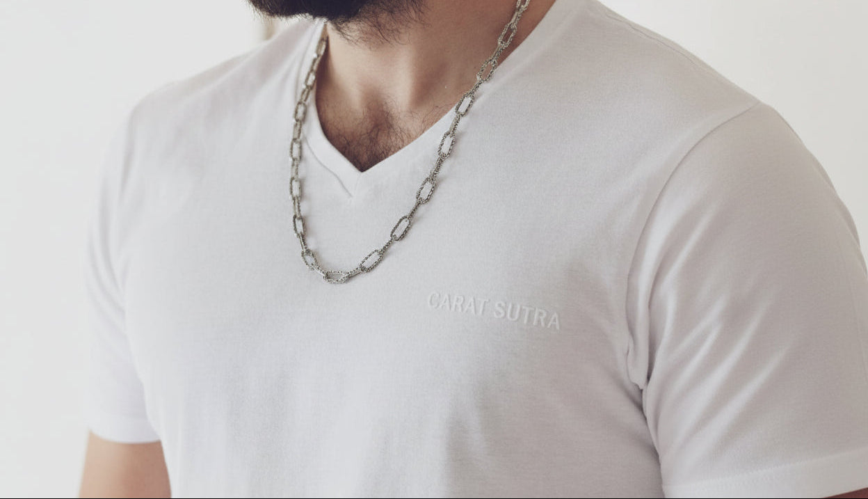 8mm wide Unique Heracles Engraved Box type Handmade Chain | 925 Sterling Silver Chain | With Certificate of Authenticity and 925 Hallmark - caratsutra