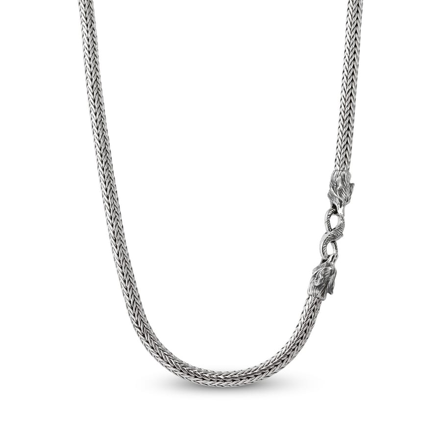 5mm wide Wolf Chain | 925 Sterling Silver Chain | With Certificate of Authenticity and 925 Hallmark - caratsutra