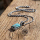 15ct Natural Irani Turquoise, 925 Sterling Silver Pendant | With Certificate of Authenticity and 925 Hallmark - caratsutra