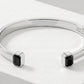 black and Blue Spinel Stone Adjustable Cuff Style Bangle/kadaa | 925 Sterling Silver Bracelet | With Certificate of Authenticity and 925 Hallmark