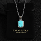 Fluer-de-Lis Designed Silver Pendant in 15ct Natural Irani Turquoise, 925 Sterling Silver Pendant | With Certificate of Authenticity and 925 Hallmark - caratsutra