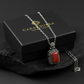 Fluer-de-Lis Designed Silver Pendant in 10 Ct Red Coral (Australian), 925 Sterling Silver Pendant | With Certificate of Authenticity and 925 Hallmark