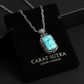 Fluer-de-Lis Designed Silver Pendant in 20ct Natural Irani Turquoise, 925 Sterling Silver Pendant | With Certificate of Authenticity and 925 Hallmark - caratsutra