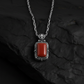 Fluer-de-Lis Designed Silver Pendant in 10 Ct Red Coral (Australian), 925 Sterling Silver Pendant | With Certificate of Authenticity and 925 Hallmark