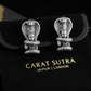 Unisex Antique finish Shiva Earrings | Rhodium Plated 925 Sterling Silver | With Certificate of Authenticity and 925 Hallmark - caratsutra