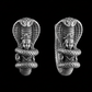 Unisex Antique finish Shiva Earrings | Rhodium Plated 925 Sterling Silver | With Certificate of Authenticity and 925 Hallmark - caratsutra